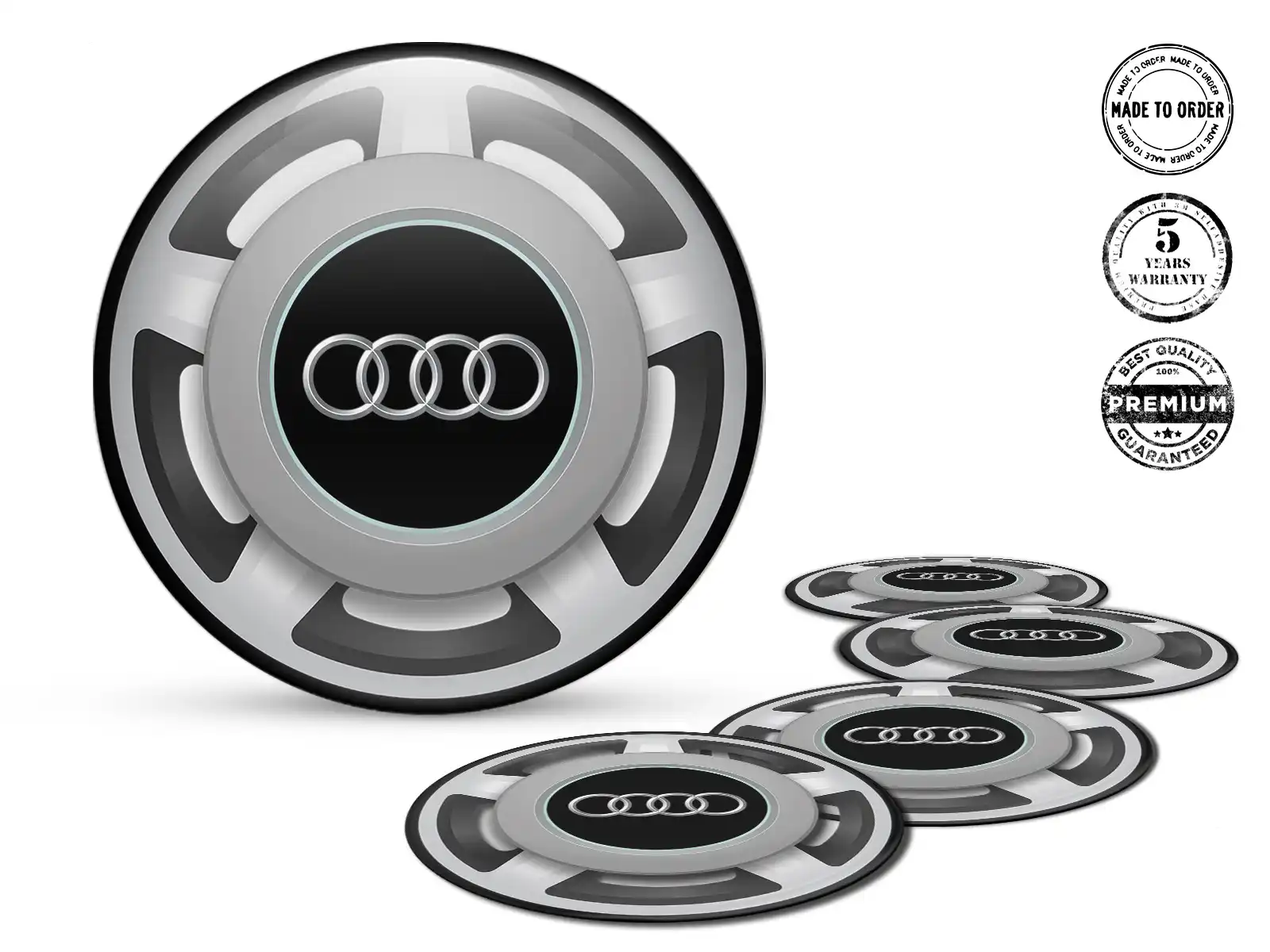 Audi Aufkleber auf Felgen Individuelle Epoxy-Ausgabe